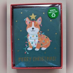 Corgi Christmas cards. Box of 16 cards and envelopes.